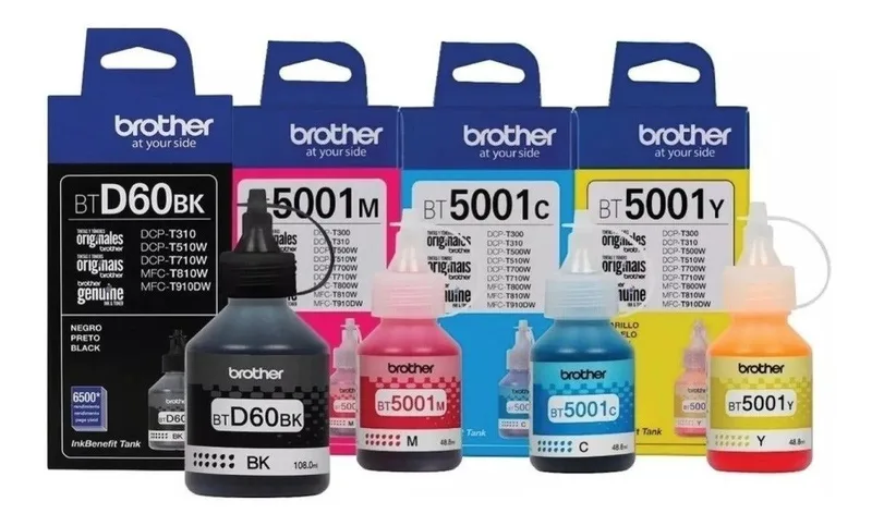 طقم زجاجات حبر Brother BTD60 و BTD5000 متوافق
