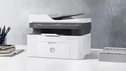 طابعة HP Laser MFP 137fnw ليزر أبيض وأسود متعددة الوظائف