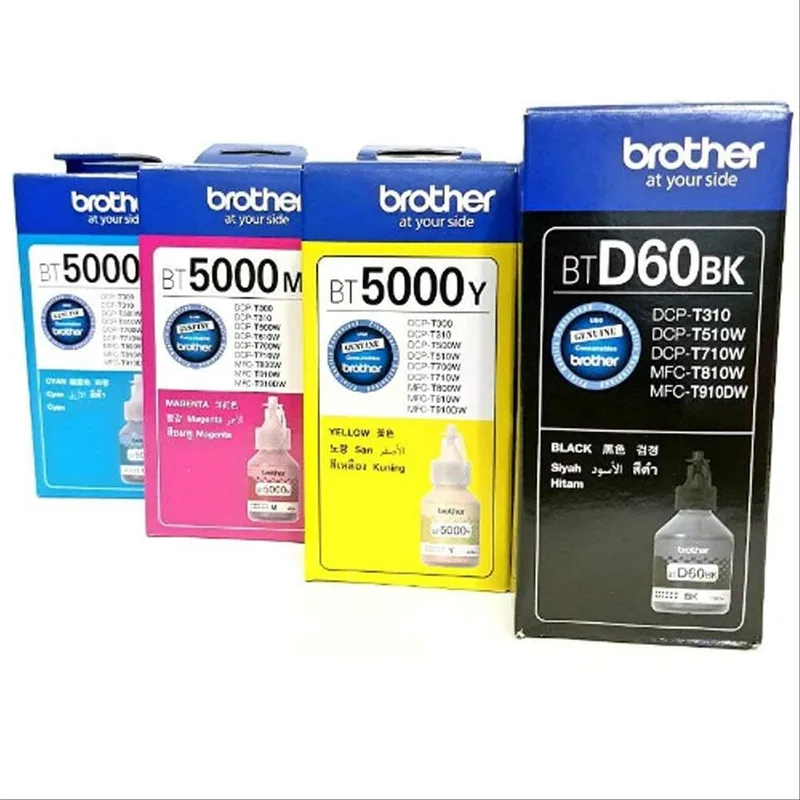 طقم حبر Brother BTD60BK + BT5000 CMY الأصلي