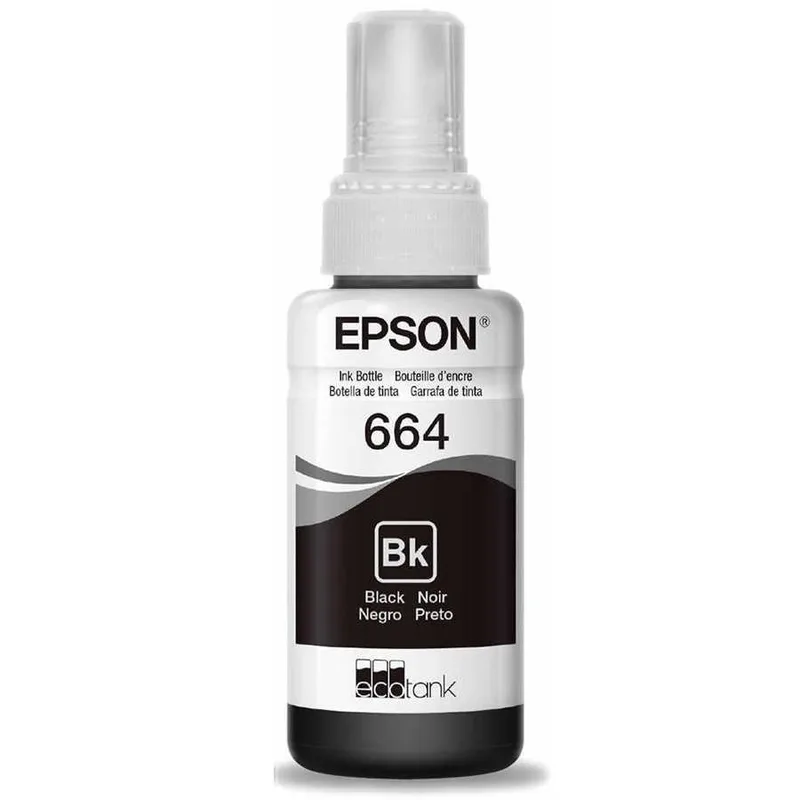 زجاجة حبر Epson 664 EcoTank Black الأصلية (سعة 70 مل)
